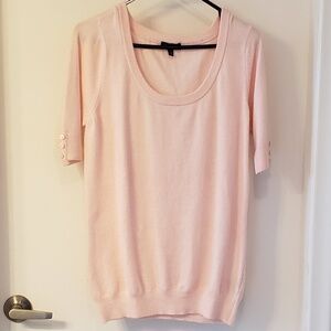 2 for $ 20🪀Baby Pink Short Sleeve Sweater, Sz Lg